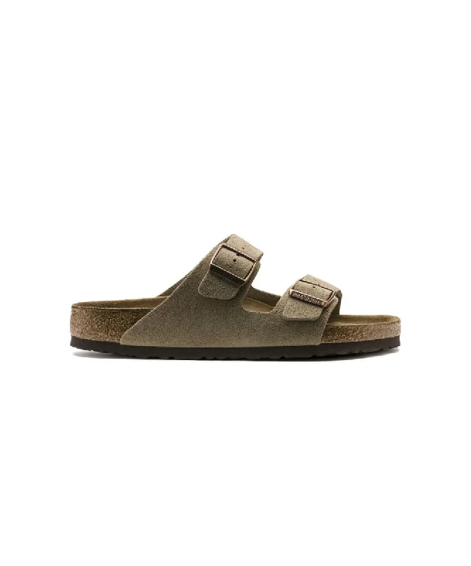 Men's sandals with a padded heelBIRKENSTOCK ARIZONA SOFT BEDDING IN TAUPE