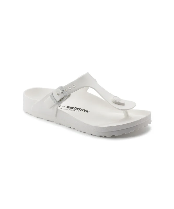 Men's sandals with a padded heelBIRKENSTOCK GIZEH ESSENTIALS IN WHITE