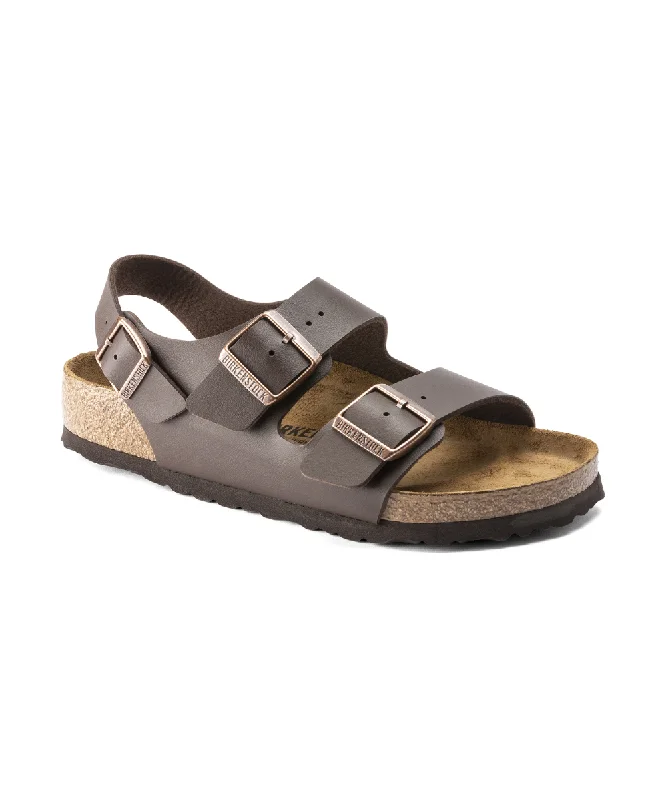 Men's sandals with a buckle closureBIRKENSTOCK MILANO REGULAR FIT IN BROWN