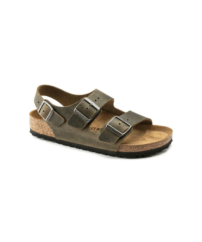 Waterproof men's sandals for water activitiesBIRKENSTOCK MILANO IN FADED KHAKI