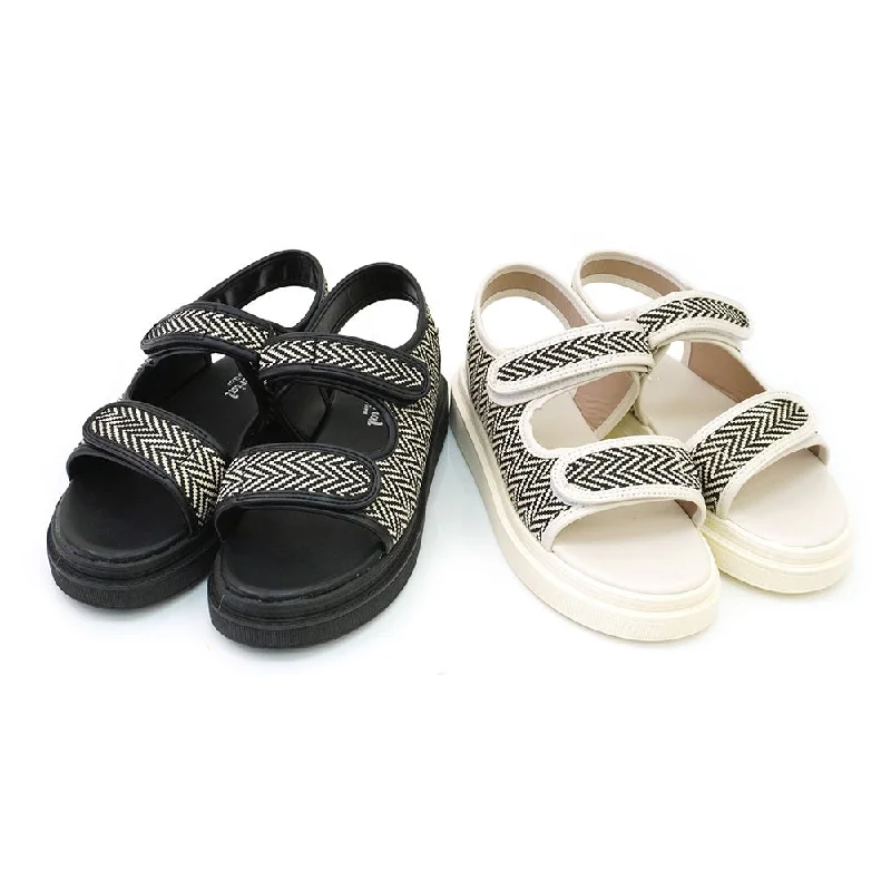 Men's sandals with a padded heelER1237 人字紋雙帶厚底涼鞋