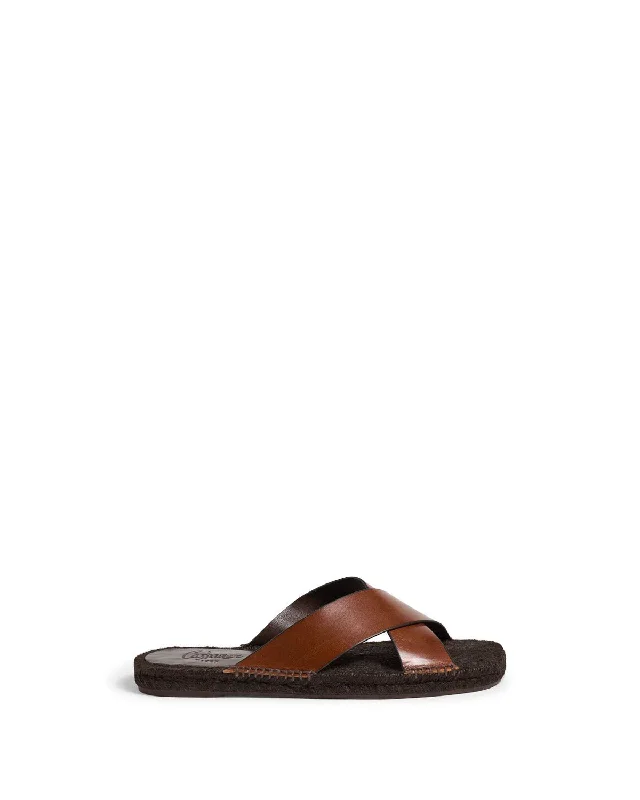 Men's sandals with a buckle closureKevin Flat Sandals Marron Choc