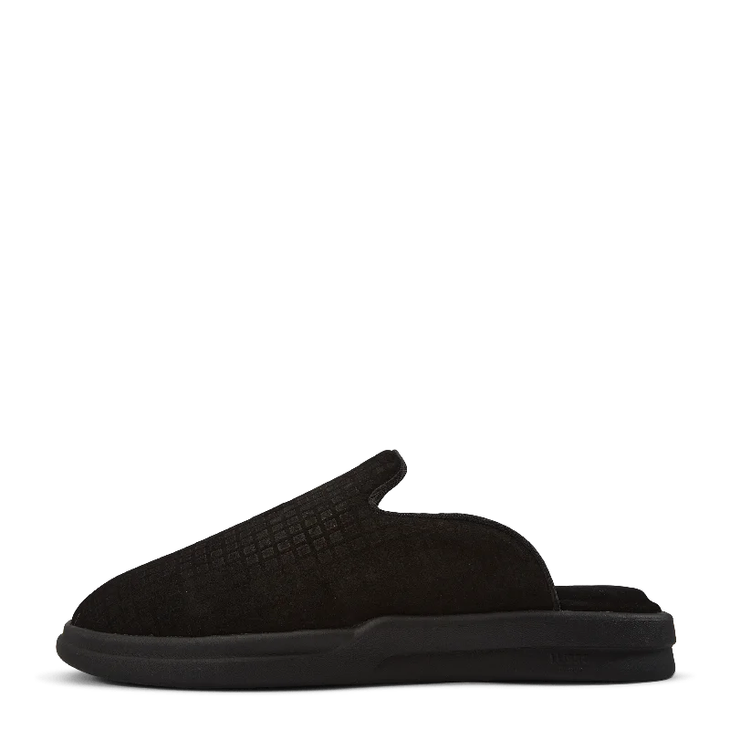 Men's sandals with a contrast stitching detailPelli Waffle Suede Jet Black / Matte