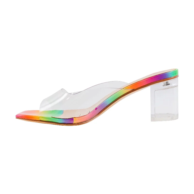 Men's sandals with a shock - absorbing insoleRainbow Sandals Transparent Chunky Heel