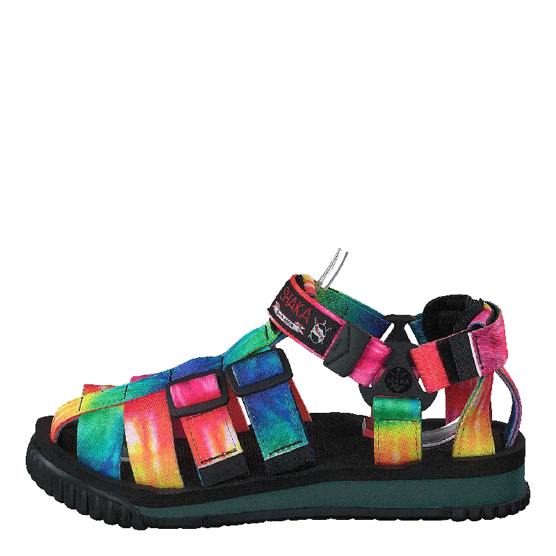 Men's sandals with a padded heelHiker Rainbow Tie Dye 04p