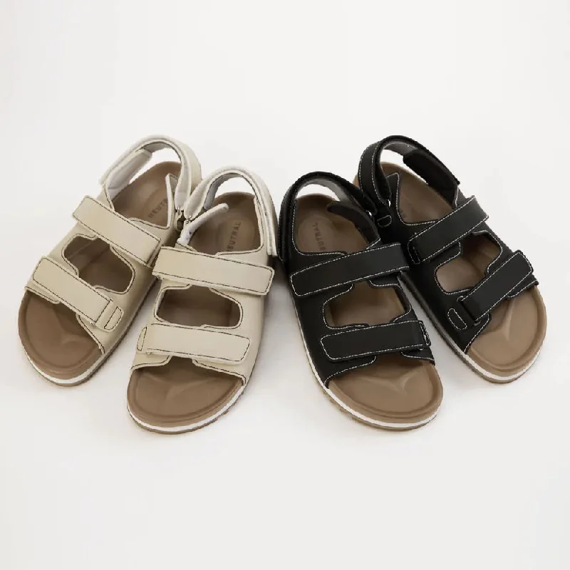 Men's sandals with a decorative buckle or charmTU1291 撞色車線防水減壓足弓健康涼鞋【防潑水】