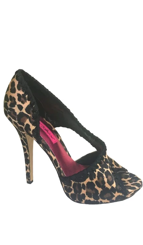 Men's sandals with a shock - absorbing insoleWalter Satin Leopard Print Pumps