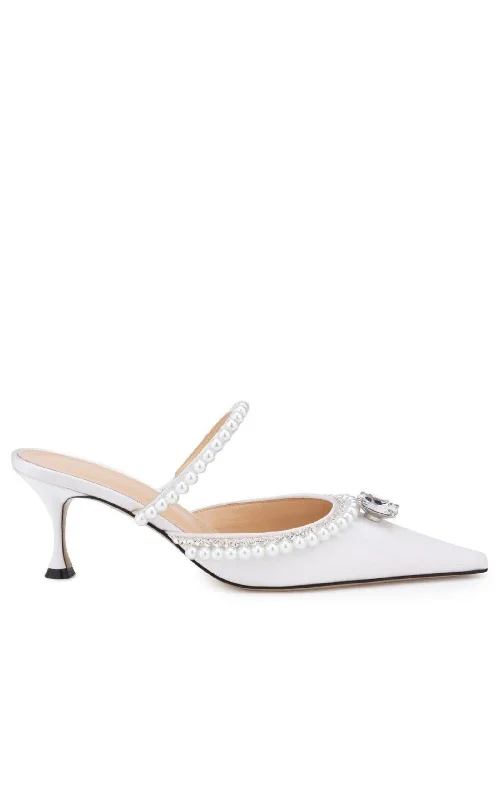 Men's sandals with a durable outer soleWhite Diamond & Pearl 65 Heels