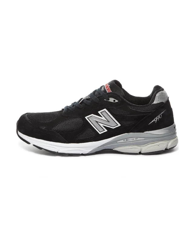 Men's neon - colored sneakers for a bold statement990v3 - Black / White