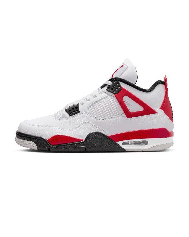 Men's retro - inspired basketball sneakers with a high - top designAir Jordan 4 Retro "Red Cement" - White / Fire Red / Black