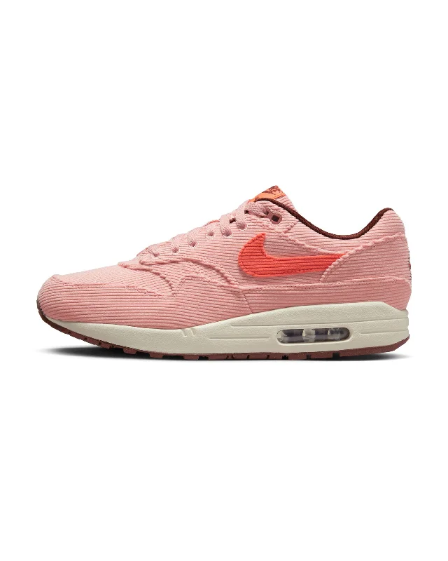 Men's track - and - field sneakers with a spike - compatible soleNike Air Max 1 Premium "Corduroy" - Coral Stardust / Bright Coral