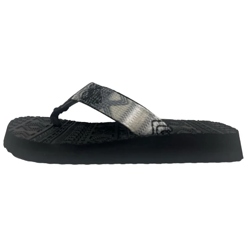 Very G Women's Black/Grey Aztec Sandal