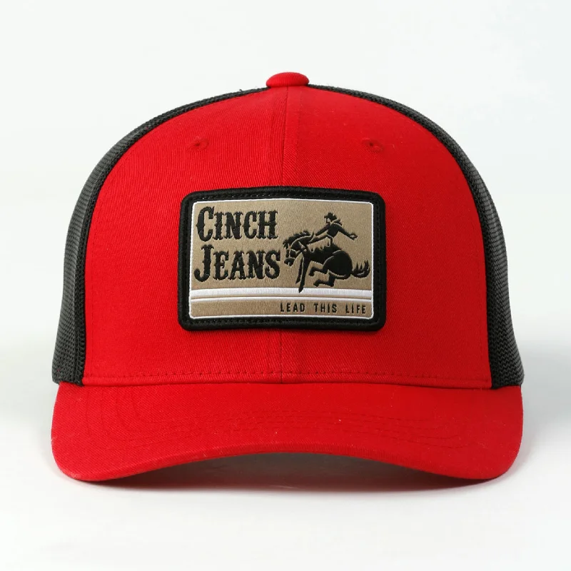 Cinch Black & Red Cinch Patch Cap