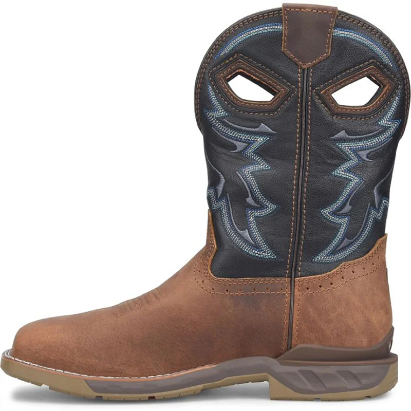 Vintage - style men's western boots with a square toe and spur ledgeDouble H Men's Geddy Composite H2O Proof Boots