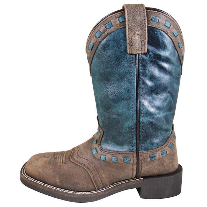 Men's western boots with a high - quality leather upper and a suede liningSmoky Mountain Youth Galveston Boots