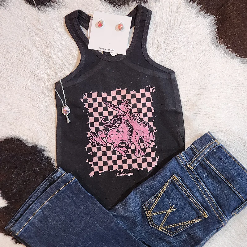 Black & Pink Bronc Tank