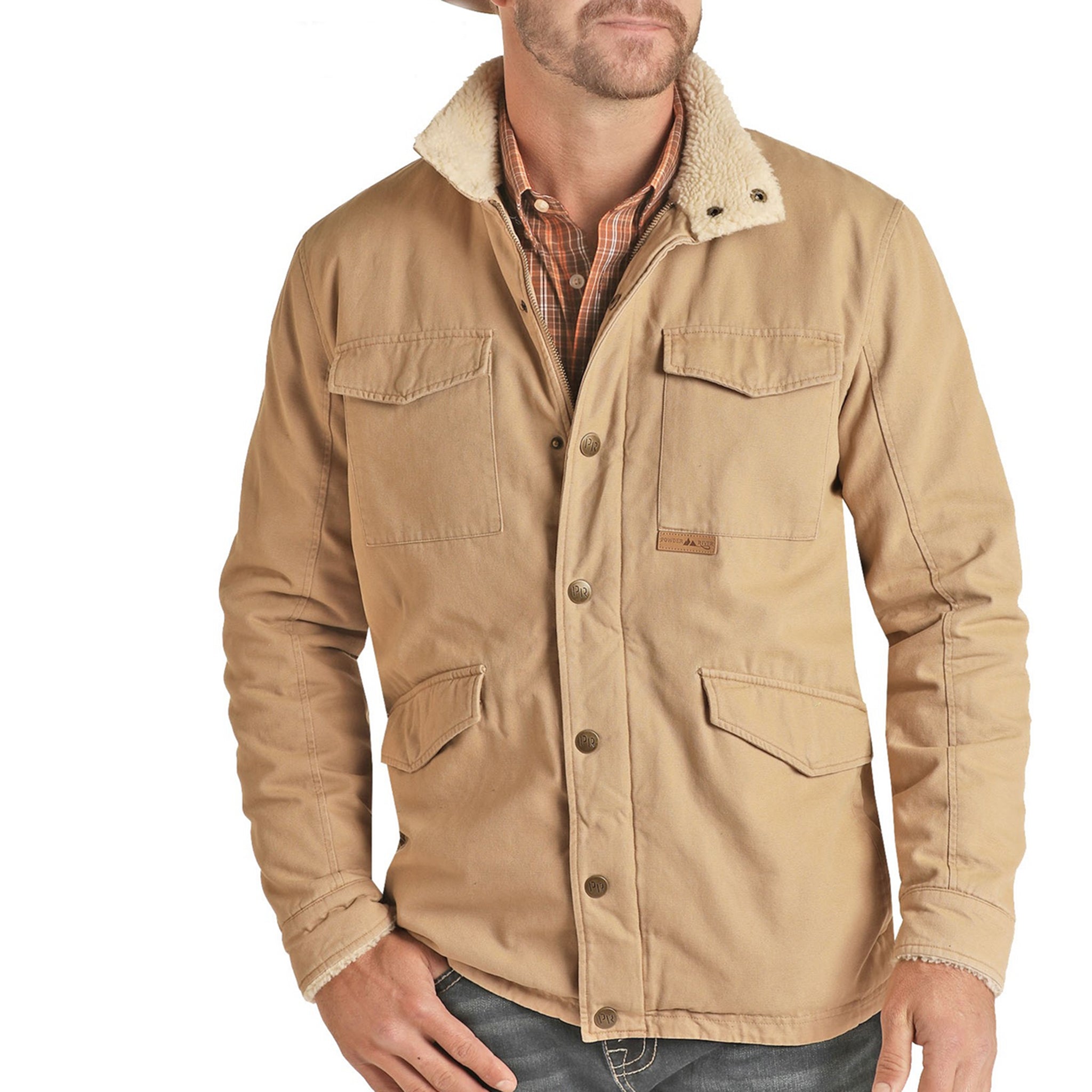 Powder River Tan Brushed Cotton Canvas Jacket