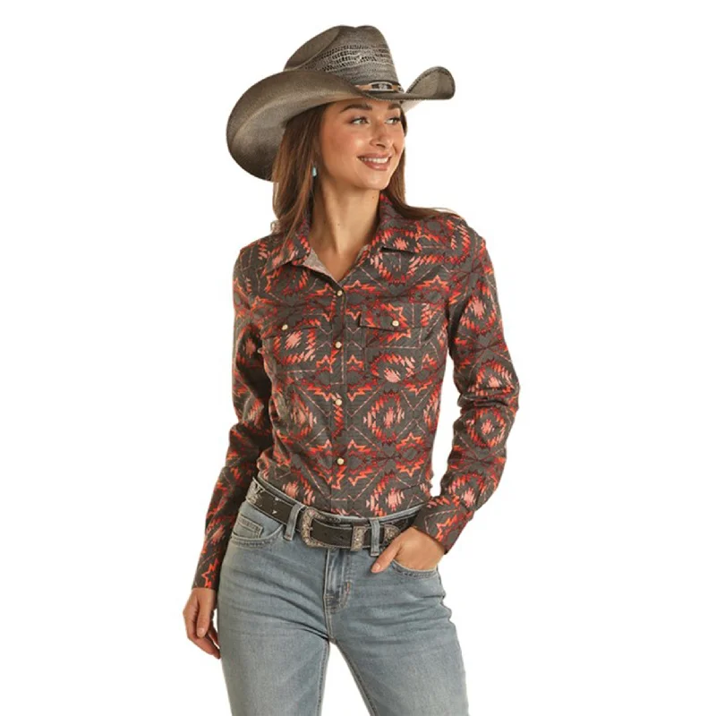 Rock & Roll Women's Aztec Print Shirt