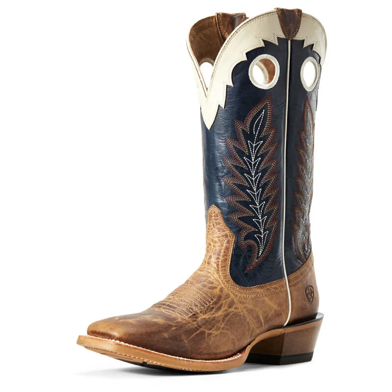 Men's western boots with a distressed leather finish for a rugged lookAriat Men's Real Deal Boot