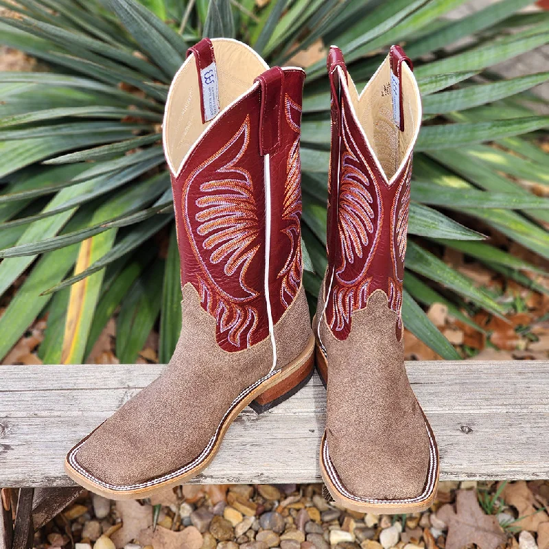 Men's western boots with a decorative concho belt and buckleAnderson Bean Men's Eastwood Camel Sangria Boots