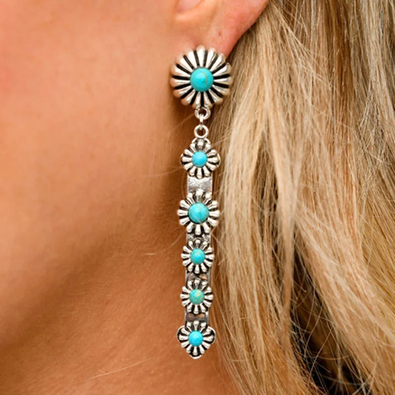 West and Company Elongated Florets Earrings