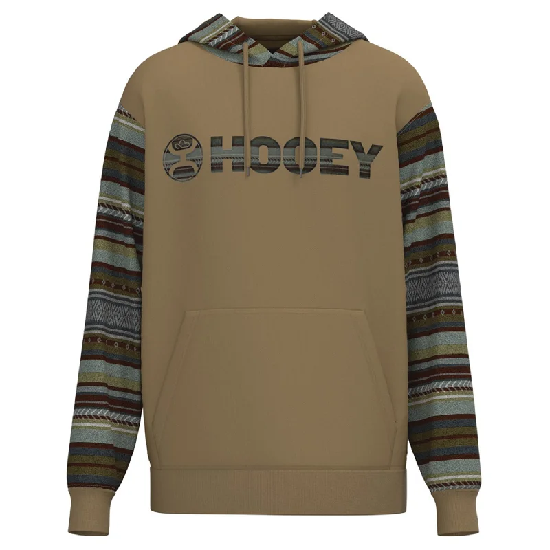 Hooey Men's "Lock-Up" Brown with Serape Sleeves Hoodie