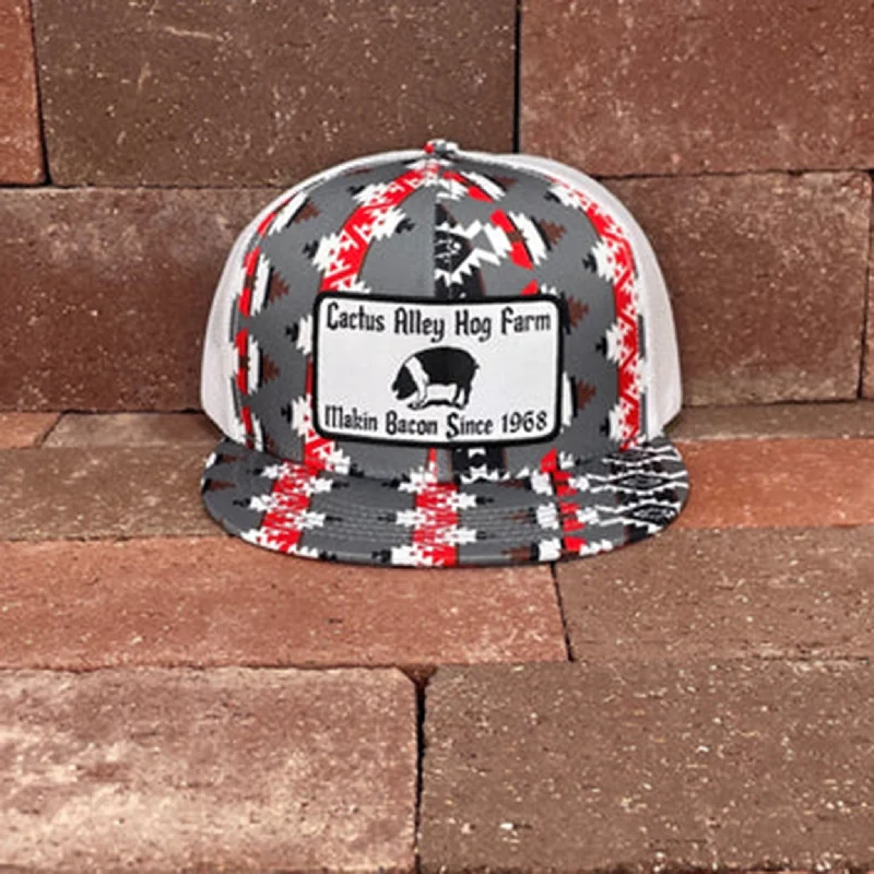 Cactus Alley Red & White Aztec Granddaddy Cap