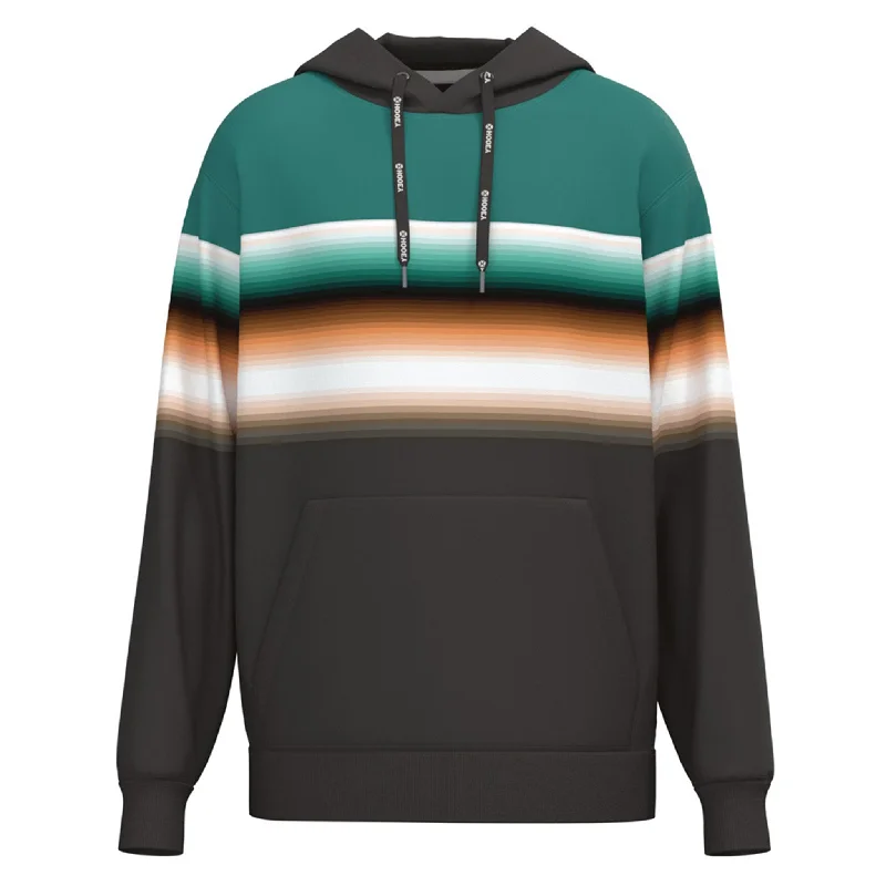 Hooey Men's Ridge Turquoise & Black Hoodie