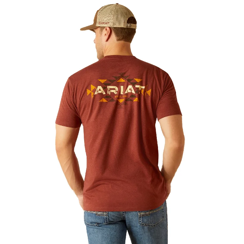 Ariat Men's Rust Southwest Cactus Tee