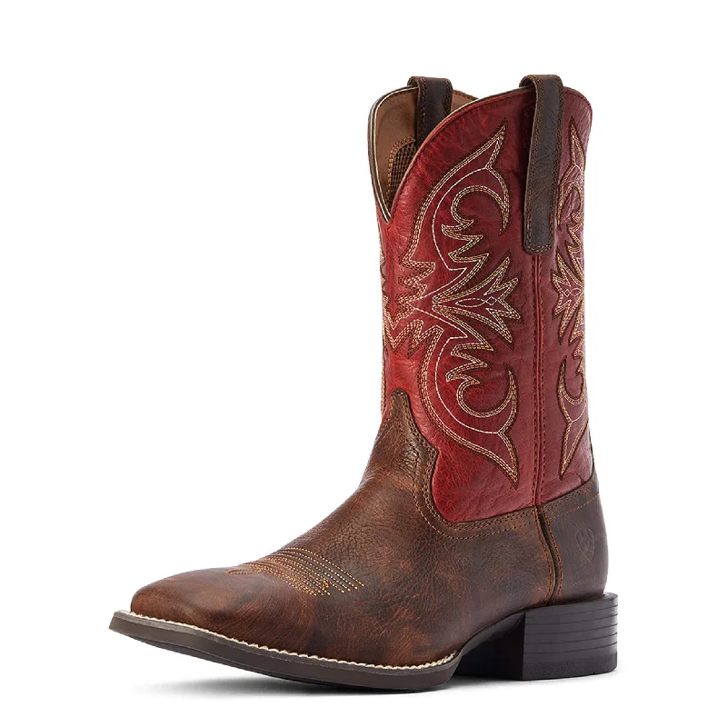 Men's western boots with a rubber sole for traction on various surfacesAriat Men's Sport Pardner Boot