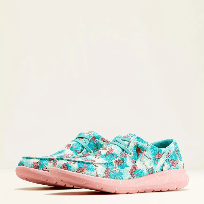 Ariat Women's Turquoise Flamingo Print Hilo