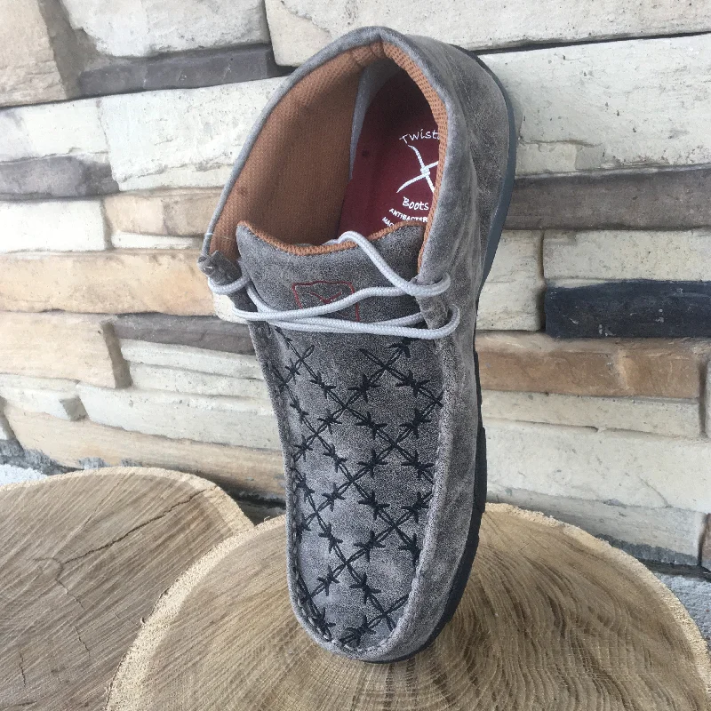 WE Exclusive Twisted X Women's Grey and Black Barbwire Driving Moc