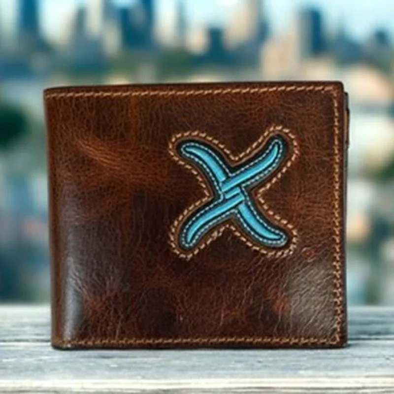 Twisted X Tan Distressed Turquoise Bifold